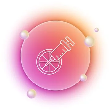 White Genetically modified citrus fruit icon isolated on white background. .. Stock Illustration