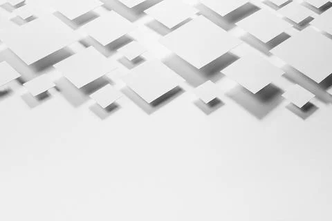 White geometric abstract background with soar rhombuses in light sunlight wit Stock Photos
