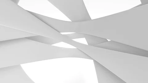 White Geometric Background. Circular Motion Graphic Stock Footage 115586666