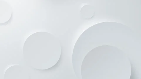 White geometric background. Looped white round shape. Futuristic graphic simple Video stock 277636083