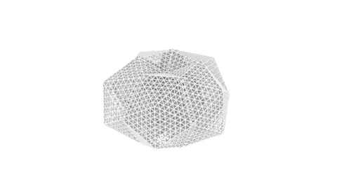 White Geometric Cage Seamless Loop Stock Footage 141955539