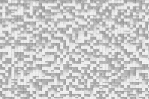 White geometric cube, cubical, boxes, squares form abstract background. Abstract Illustrazione stock