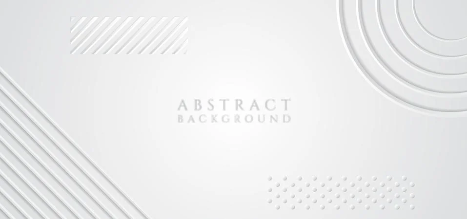White geometric design abstract background line pattern halftone style Stock Illustration