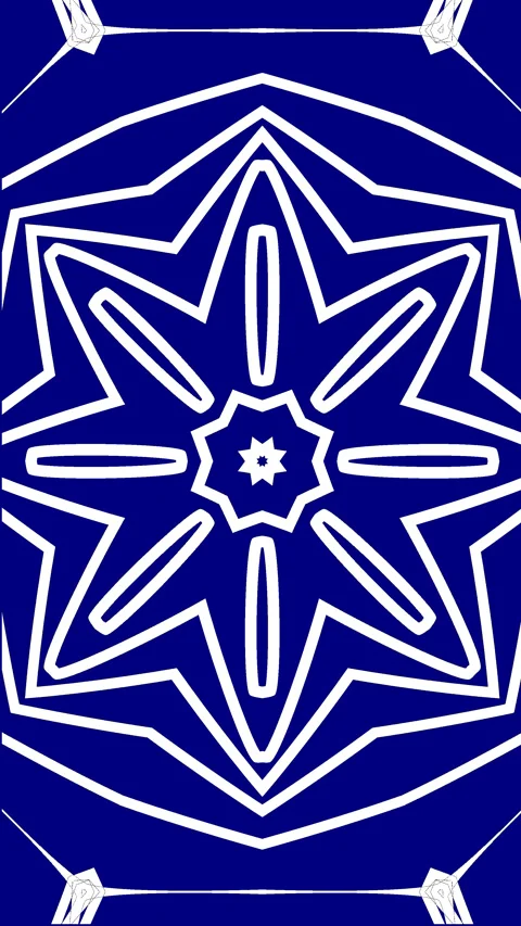 White geometric design on a blue background Stock Footage 310140039