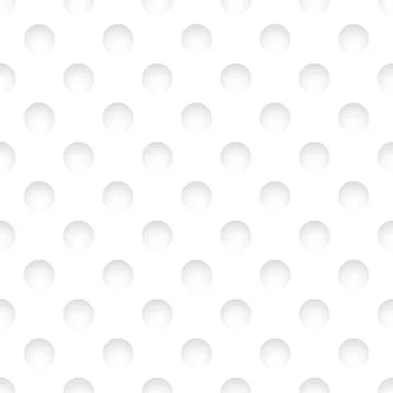 White geometric dotted texture. Tile spotted endless background. Seamless Ilustração Stock