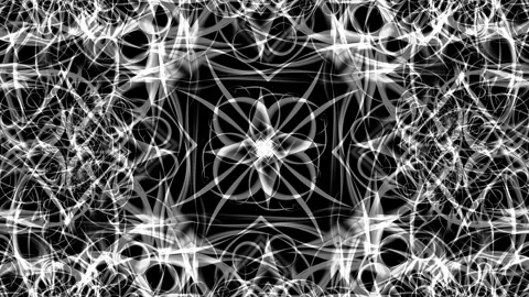 White geometric elements moving, overlapping on black. Stock Footage 254533975