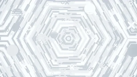 White Geometric Hexagonal Abstract Background Stock Footage 152740608