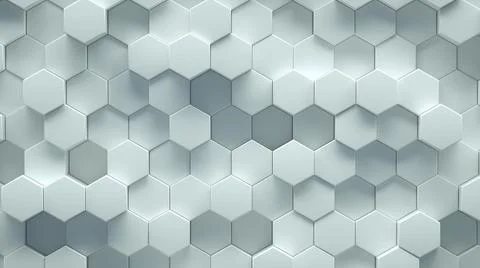 White geometric hexagonal abstract background. Futuristic and technology conc 스톡 일러스트