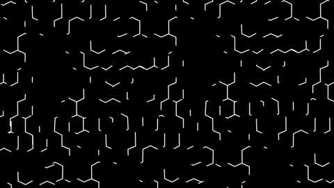 White geometric hexagonal. Surface polygon pattern animation. Stock-Footage 307659210