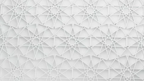 White geometric Islamic pattern background design Stock Footage 305064511
