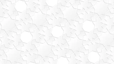 White geometric islamic wallpaper pattern as a background Stock Illustration