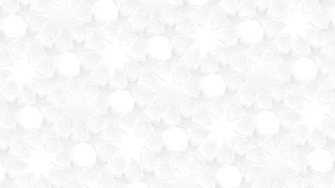 White geometric islamic wallpaper pattern as a background Illustrazione stock