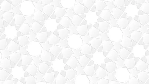 White geometric islamic wallpaper pattern as a background Stock Illustration