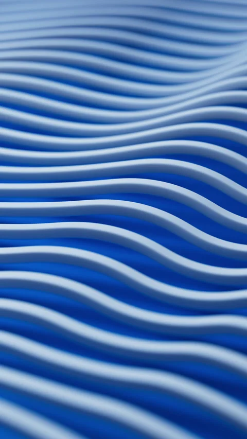 White geometric lines smoothly wave in perspective and soft focus. Stock Footage 313287548