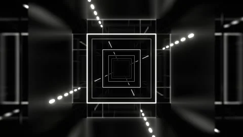 White Geometric Neon Rotating Design Background VJ Loop in 4K Stock Footage 308534114