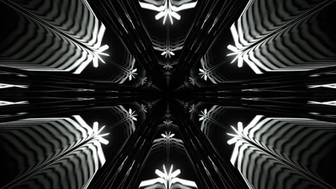 White Geometric Neon Strobe Cyber ​​Tunnel Background VJ Loop in 4K Stock Footage 334718940