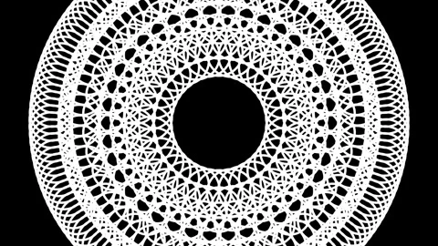 White Geometric Ornament Stock Footage 334342388