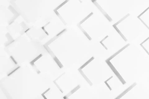 White geometric  pattern of rhombuses in sunlight with   soft light grey pock Stock Photos