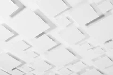 White geometric pattern of rhombuses in sunlight with   soft light grey pockm Stock Photos