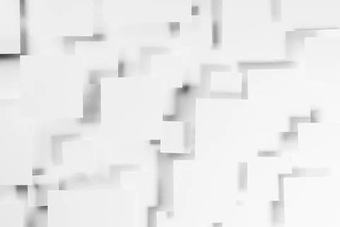 White geometric pattern of squares in sunlight with soft light gradient pockm Stock Photos