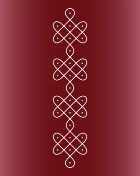 White geometric patterns adorn deep maroon background Иллюстрация