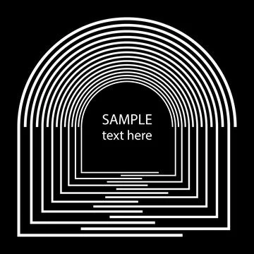 White geometric shape in circle form Stock Illustration