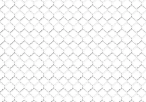 White geometric shape papercut background, grey abstract 3d design pattern Illustrazione stock