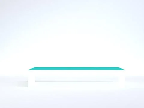 White geometric shape scene minimal style 3d rendering. Stock Illustration