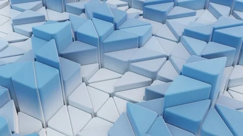 White Geometric Shapes in Dynamic Blue Motion Stock Footage 339829894