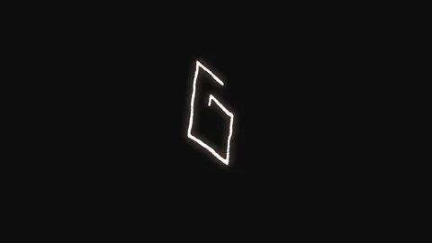 White Geometric Shapes Evolving on Black Background Abstract Motion Graphics Stock Footage 340940027