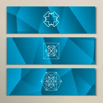 White geometric shapes on a triangular background 스톡 일러스트