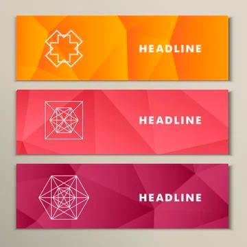 White geometric shapes on a triangular background イラスト素材