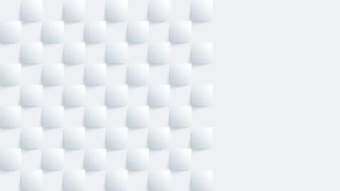 White geometric square background in paper art style. Use for banner, website Stock Illustration