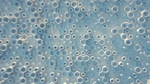 White geometric techy background seamless loop 3D render animation Stock Footage 128669571