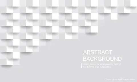 White geometric texture. Background 3d paper art style. Can be used in cover  Stock Illustration