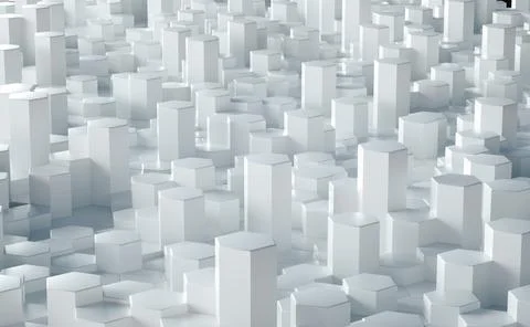 White geometrical background structure. 3d Render 스톡 일러스트