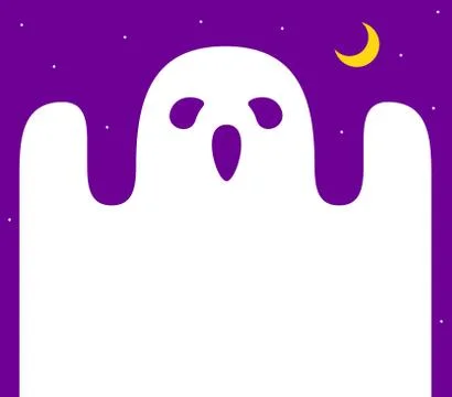 White ghost background. Isolated Vector Illustration Stock Illustration