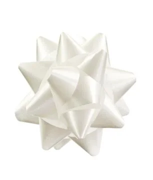 White gift bow Stock Photos