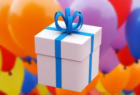 White gift box Stock Illustration