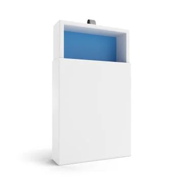 White gift box Illustrazione stock