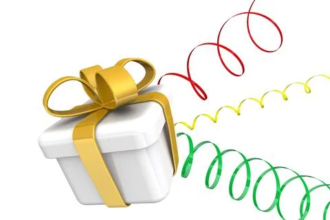 White gift box Stock Illustration