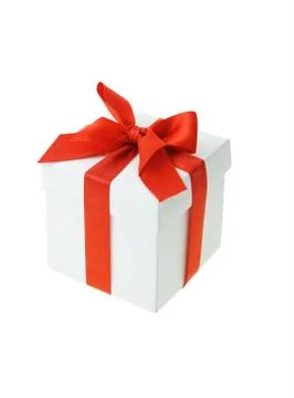 White gift box Foto stock