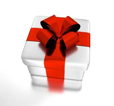 White gift box. Stock Photos