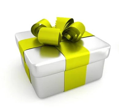 White gift box. Foto stock
