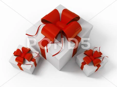 White gift boxes Stock Illustration