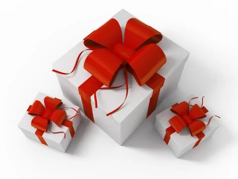 White gift boxes Stock Illustration