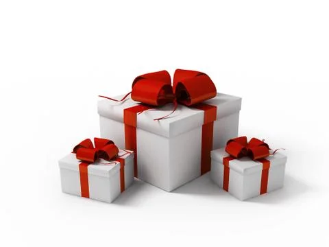 White gift boxes Stock Illustration