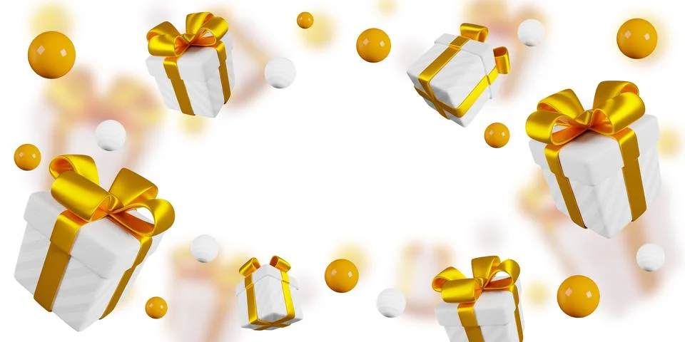 White gift boxes Stock Illustration