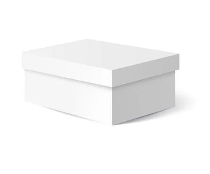 White gift carton box Stock Illustration