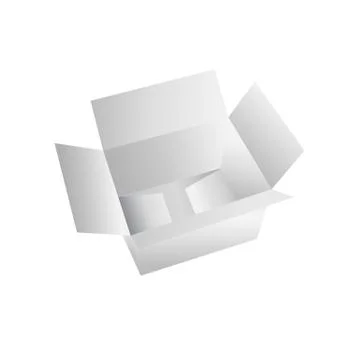 White gift carton box Stock Illustration